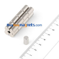 1/4" X 1/2" 네오디뮴 희토류 실린더 자석 N42