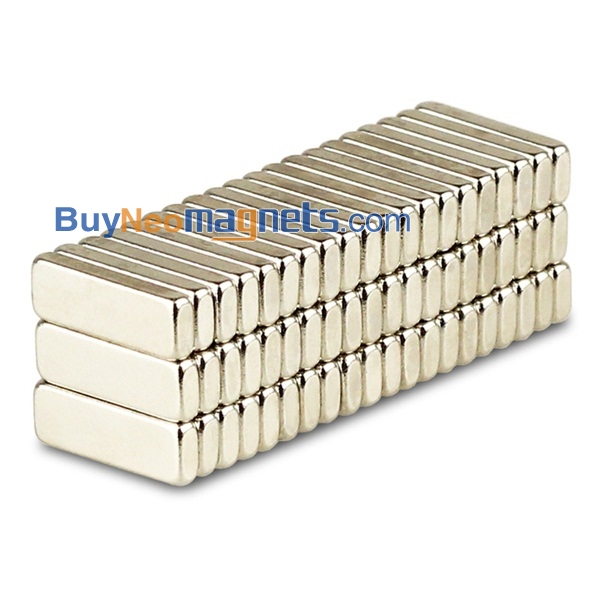 50pcs 12mm x 4mm x 2mm Thick N35 Strong Block Rare Earth Neodymium Magnets  - BUYNEOMAGNETS