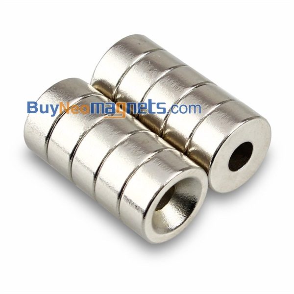 12mm x 5 mm con agujero de anticuaciones de 4 mm de neodimio Disc imanes de contraata