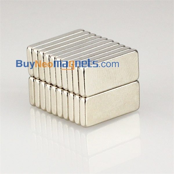 50pcs 15mm x 5mm x 2mm Thick N35 Grade Strong Block Rare Earth Neodymium Magnets