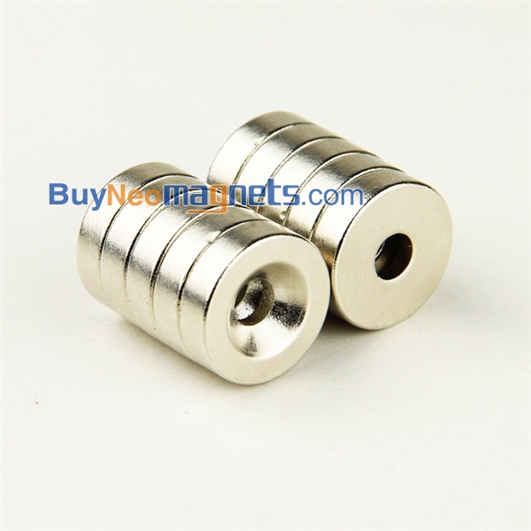 20 Stück Starke Ring Magnete N50 Neodym Permanentmagnet 15mm x 4mm mit 5mm Loch
