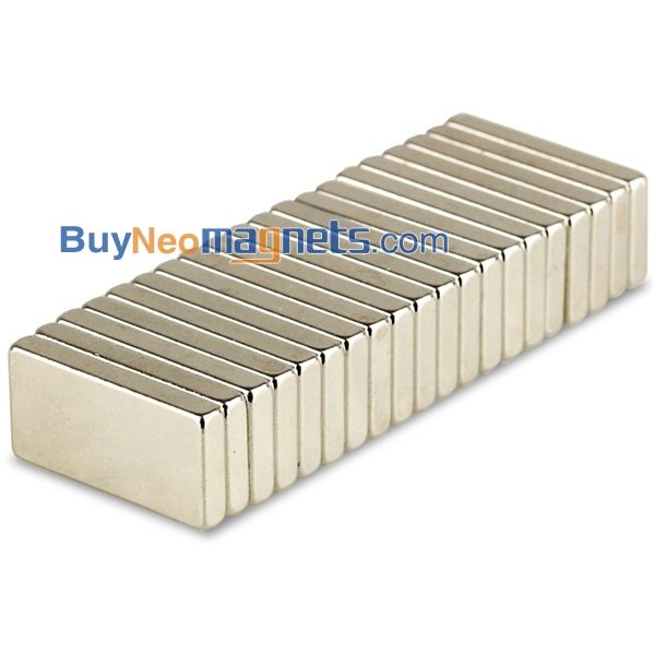20piezas de 20 mm x 10 mm x 3 mm de espesor N35 bloque fuerte de tierras raras de neodimio Imanes