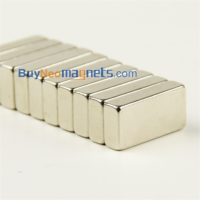 10pz 20 millimetri x 10mm x 5mm di spessore N35 Super Strong Cuboid Block terra rara magneti al neodimio