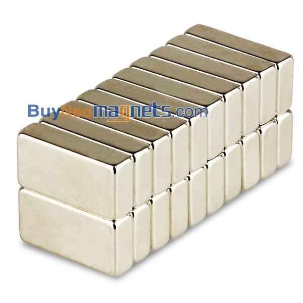10pcs 20mm x 12mm x 5mm Thick N35 Strong Block Rare Earth Neodymium Magnets