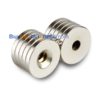 10pcs 20 mm x 3 milímetros (4/5" x 1/8") com neodímio Terra Escareado Buraco 5 milímetros N38 Rodada Strong Rare Ímãs