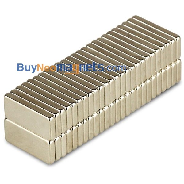 50pcs 15mm x 6.5mm x 2mm Thick N35 Strong Block Rare Earth Neodymium Magnets