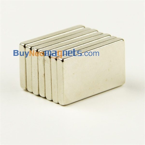5PCS 25mm x 15mm x 3mm tykk N35 Super sterk kuboidblokk Rare jordens neodymmagneter