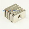 2Stück 30mm x 16mm x 5mm dick mit Loch 5 mm Seltenen Erden Neodym N35 Starkem Block-Vorlege Magnete