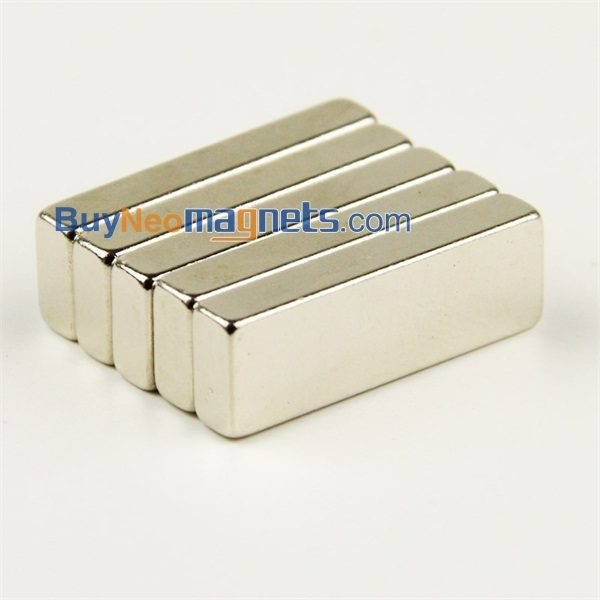 5개 30mm X 10mm의 X 5mm 두께의 N35 초강력 스퀘어 투자 골 블록 네오디뮴 희토류 자석