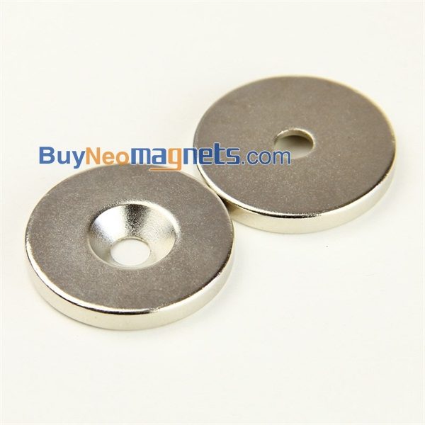 5pcs 35mm x 5mm with Countersunk Hole 5mm N35 Strong Round Rare Earth Craft Neodymium Ring Magnets