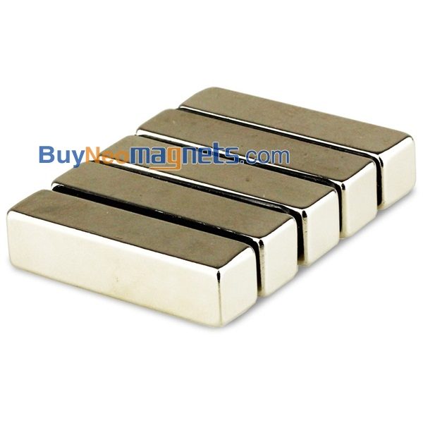 5pcs 40mm x 10 mm x 10 mm d'épaisseur N35 Super Strong bloc de terres rares aimants Néodyme