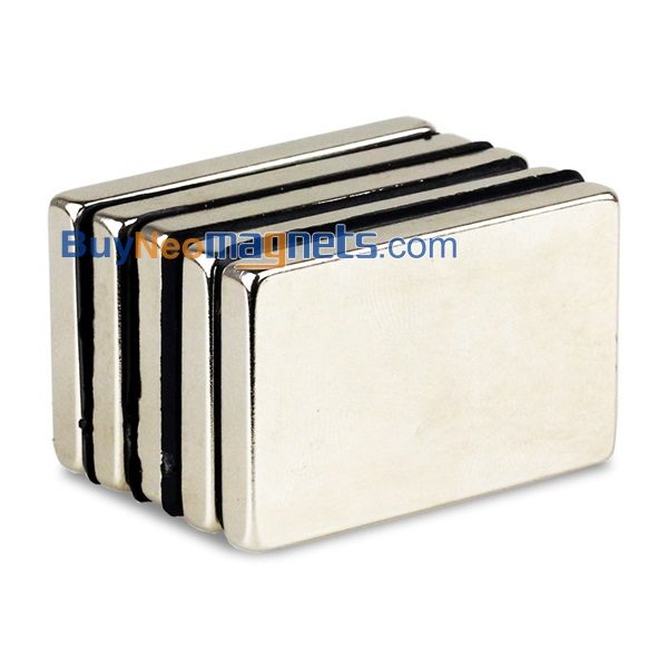 2pcs 40mm x 25mm x 5mm Thick N35 Super Strong Block Rare Earth Neodymium Magnets