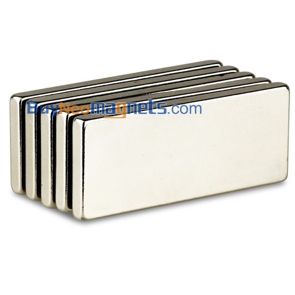 5pcs 50mm x 20mm x 4mm dik N35 Super Strong Block Rare Earth Neodymium magneten