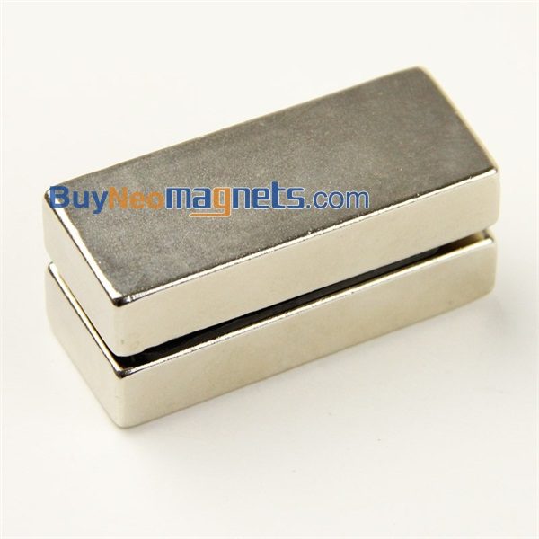 2piezas de 50 mm x 20 mm x 10 mm de espesor N35 Super Strong bloque de listones de tierras raras imanes de neodimio