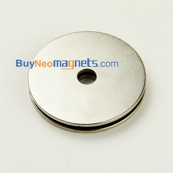 2Stück 50mm od x 8mm ID x 2mm dick Seltene Erden Neodym N35 Starke Disc Ring Magnete