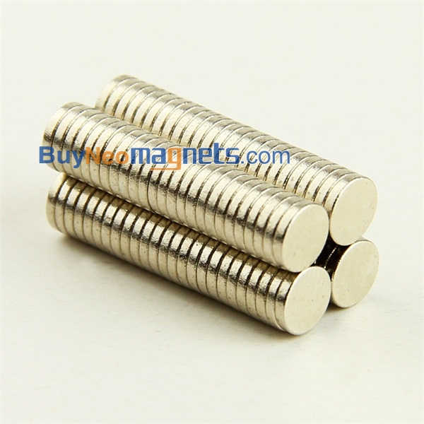 2mm dia x 3mm thick Neodymium Rod Magnets Strong Mini Round Magnet N35  Nickel Plated Rare Earth Cylinder Toy Magnets  for Sale