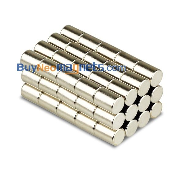 6mm Durchmesser x 8mm dick Leistungsstarke Neodym-Rod-Magnet N35 Starke Runde Toy Kühlschrank Rare Earth Zylinder Magnete Verkauf Kanada
