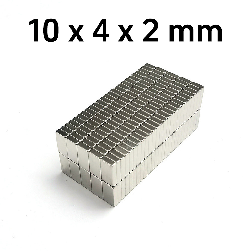 10mm x 4 mm x 2 mm tyk neodymblokmagnet N35 Kraftig stærk 10x4x2 mm Rare Earth rektangulære magneter Salg - Billede 2