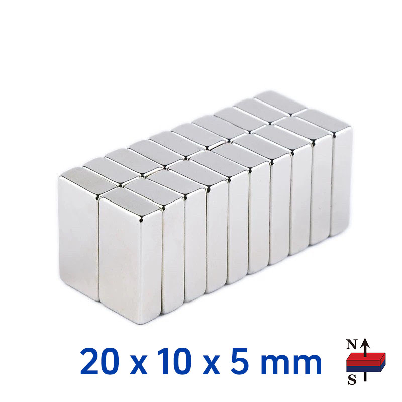 20mm x 10 mm x 5 mm dicke Seltenerd-Neodym-Blockmagnete N35 Starke 20 x 10 x 5 mm rechteckige Magnete zu verkaufen