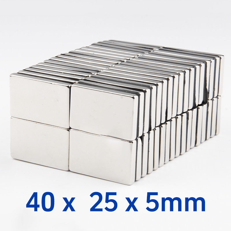 40mm x 25mm x 5mm Thick Rare Earth Neodymium Block Magnets N35 Strong 40x25x5mm Rectangular Flat Magnet - Image 2