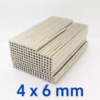 Alternative view of 4mm dia x 6mm thick Neodymium Rod Magnets N35 Strong Round Cylinder NdFeB Powerful Magnets Sale UK Amazon