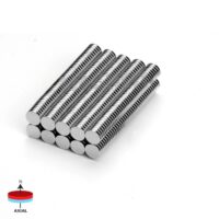 Alternative view of 5mm dia x 1mm thick Neodymium Disc Magnet N35 Small Round Strong Fridge Rare Earth Disc Magnets Sale 5x1mm