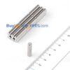 5mm de diamètre x 25 mm d'épaisseur Cylindre N42 ronde solide Aimant Rare Earth Néodyme