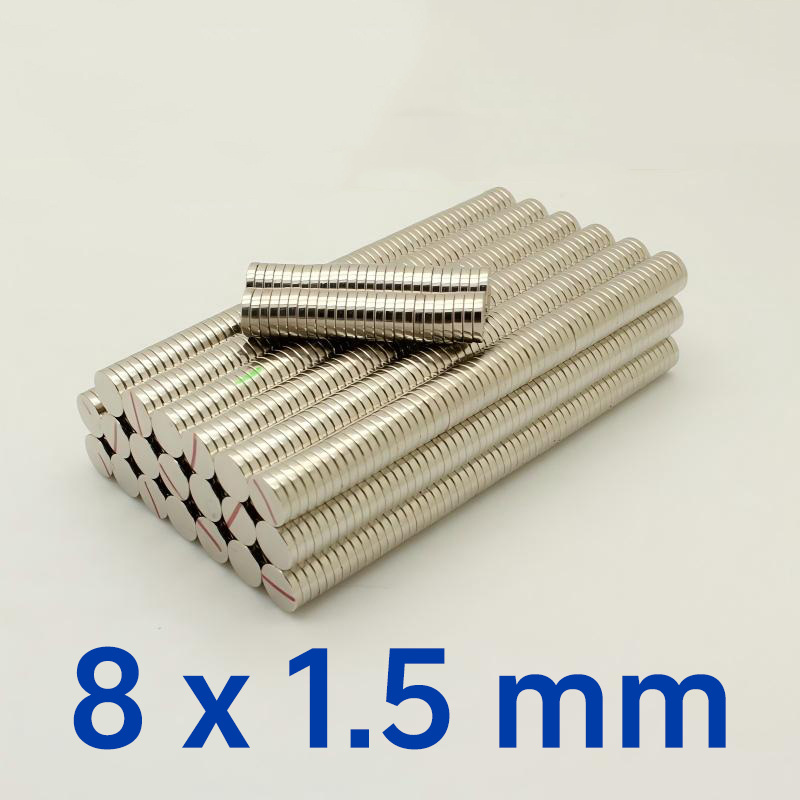 8mm dia x 1.5mm thick Ultra Strong Neodymium Disk Magnets N35 Powerful Round Rare Earth Disc Magnets for Sale Home Depot - Image 2