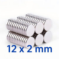 12mm dia x 2mm thick Rare Earth Neodymium Disc Magnets N35 12x2mm Super Strong Round Fridge Magnet Sale - Billede 2