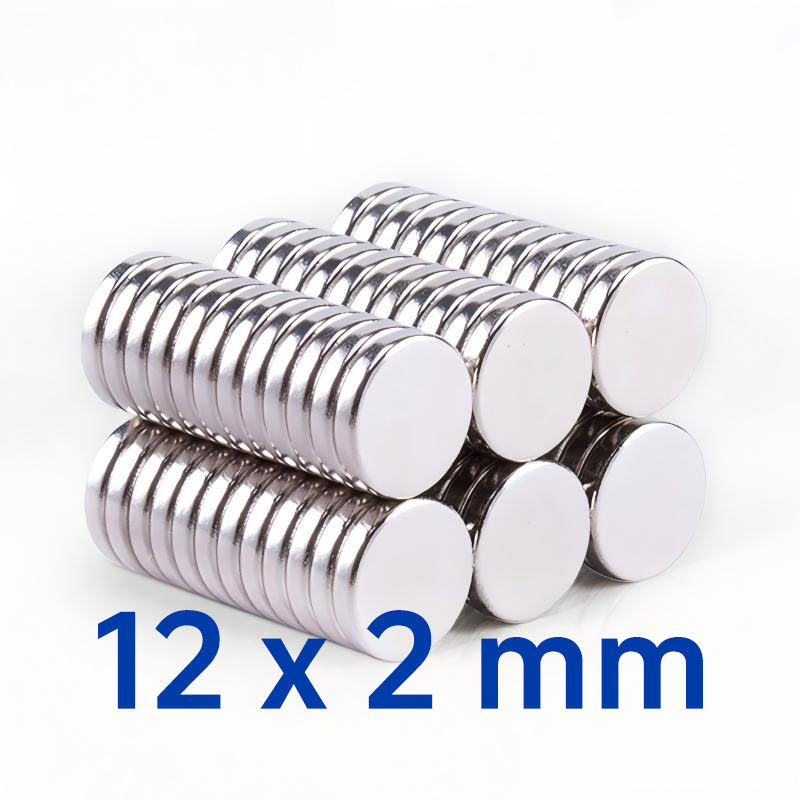 12mm dia x 2mm thick Rare Earth Neodymium Disc Magnets N35 12x2mm Super Strong Round Fridge Magnet Sale - Billede 2