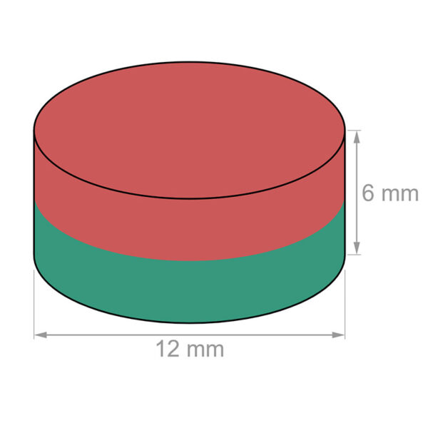12Aimants à disque en néodyme N35, mm x 6mm, aimants artisanaux ronds puissants en terres rares, vente 12x6mm - Image 2