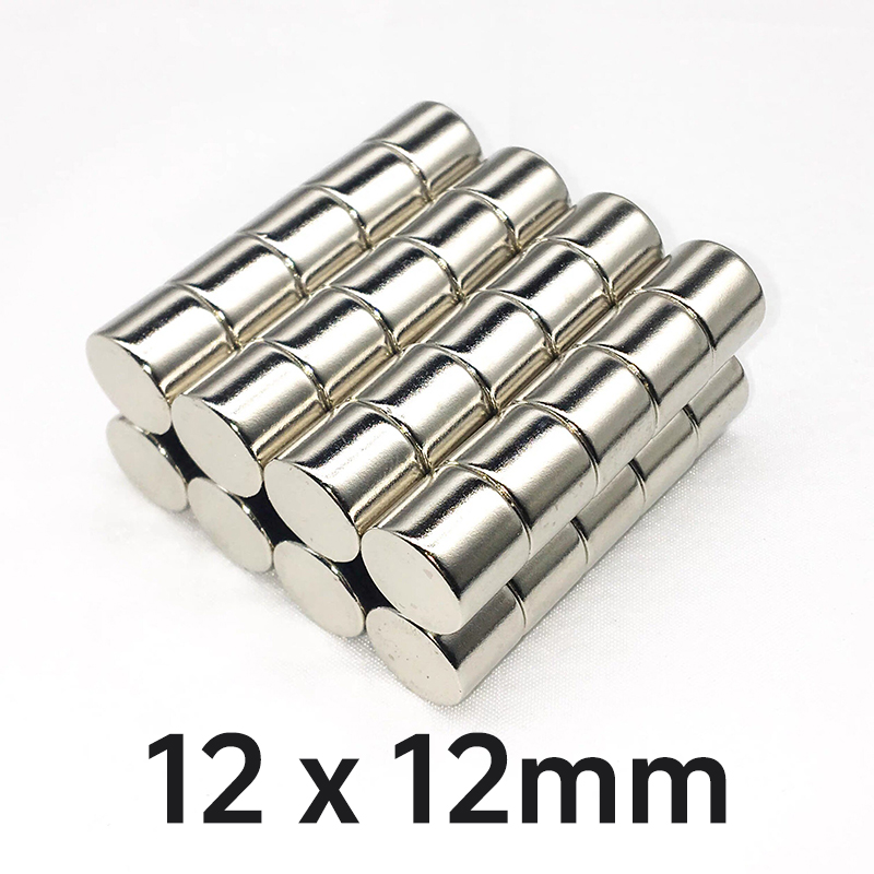 12mm dia x 12mm thick N52 Super Strong Rare Earth Neodymium Cylinder Magnets 12x12mm Round Disc Magnet Sale
