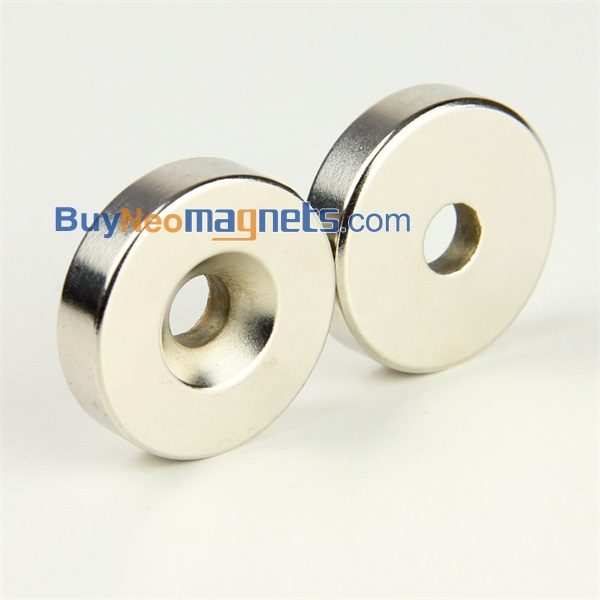 2pcs 40mm x 10mm with Countersunk Hole 10mm N35 New Strong Rare Earth Craft Neo Neodymium Ring Magnets