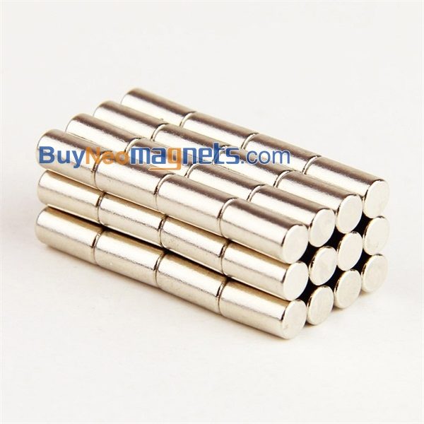 4mm dia x 8mm thick Powerful Neodymium Cylinder N35 Strong