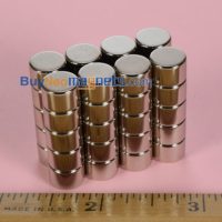 3/8" 일 X 1/4" 두꺼운 N42 라운드 실린더 강한 자석 냉장고 희토류 네오디뮴 막대 자석