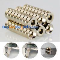 20카운터 싱크 구멍 4mm N35 라운드 희토류 네오디뮴 자석과 두께 개의 10mm 디아의 X 4mm