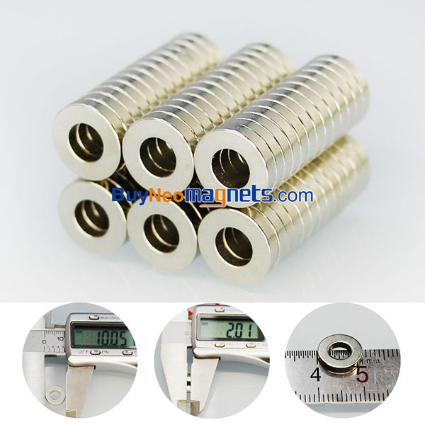 50PC 10mm od x 5 mm ID x 2mm dick N45 Neodym-Ring Magnete Craft Magnete Amazon