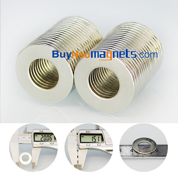 10جهاز كمبيوتر شخصى 20mm خ خ 10mm التطوير التنظيمي معرف س 1.5MM سميكة N35 النيوديميوم مغناطيس حلقة سوبر مغناطيس للبيع