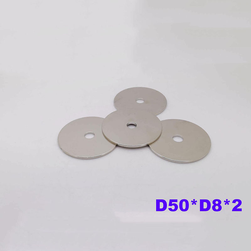 50mm OD x 8mm ID x 2mm Thick N35 Strong Rare Earth Neodymium Ring Magnets for Sale (2 Pakke) - Bilde 2
