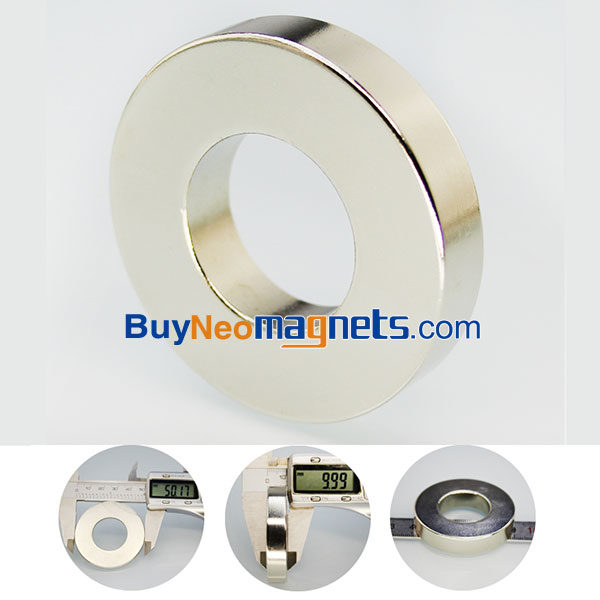 50mm od x 25mm id x 10mm thick Rare Earth Donut Magnet Neodymium Ring Magnets N35 Super Strong Craft Magnets