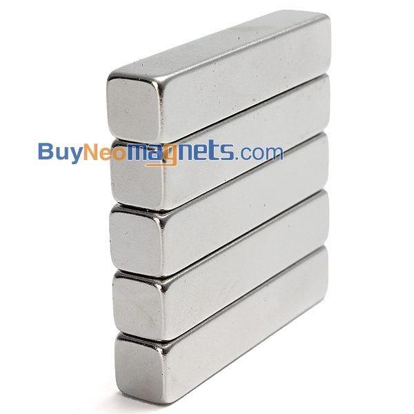 5pcs 50mm x 9mm x 9mm Espessura N35 Bloco Super Forte Ímã de Neodímio de Terra Rara