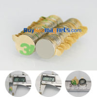 20개 접착 10mm 직경의 X 1mm N42 네오디뮴 자석 희토류 자석 디스크 N 또는 S에 3M 접착제 / w