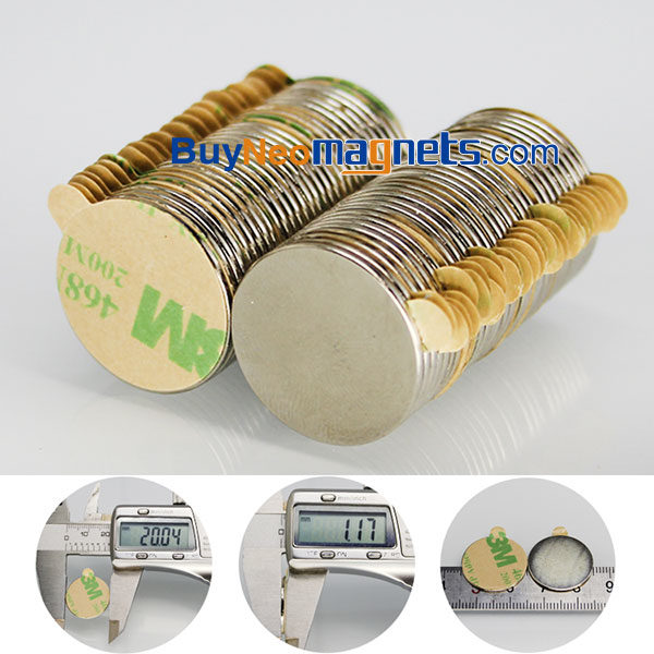 10PCS接着剤20ミリメートル直径のX厚さ1mm N42ネオジム磁石超強力ディスク希土類マグネットウォルマート