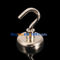 2개 N35의 32x47mm 후크 냄비 자석 강력한 네오디뮴 자석 회수 도구 네오디뮴 클램핑 자석