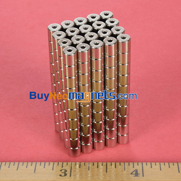50uds 3/16" de x 1/16" ID x 3/16" gruesa de tierras raras de neodimio N35 Anillo Imanes Venta del arte DIY