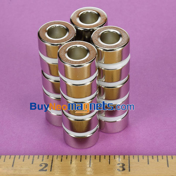 5Stück 1/2" od x 1/4" ID x 1/4" dick N35 Neodym-Ring-Magneten Seltene Erden-Magnet für DIY