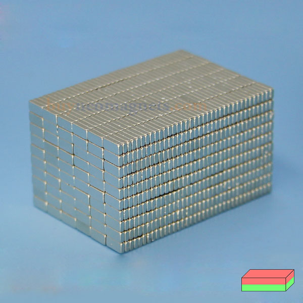 4x2x1 mm al neodimio Block magneti N35 potente Piccolo