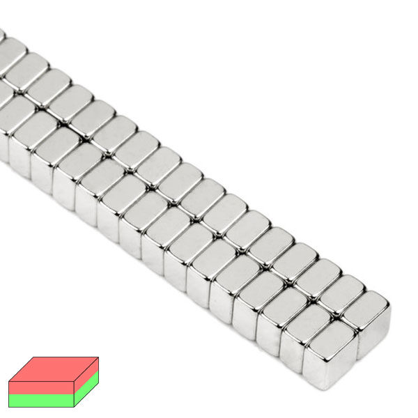 5 x Aimant rectangulaire Bloc magnétique 40 x 10 x 5mm Néodyme N42