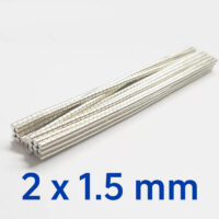 Vista alternativa di 2mm di diametro x 1,5 mm di spessore Magneti al neodimio a disco Grado N35 Rotondi Piccoli dischi magnetici per terre rare Magneti per frigorifero 2x1,5 mm in vendita