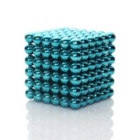 5mm BuckyBalls 磁気玩具 N35 ネオジム球磁石、レアアース磁気ボール (色: 水色)